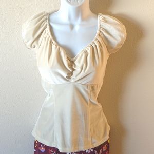 Pinup Couture velvet peasant top